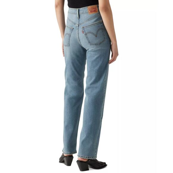 Levi's Womens Ribcage Straight Jeans 25x32 0 Blue Ringing Bells 79078-0017 NWT - Picture 3 of 16